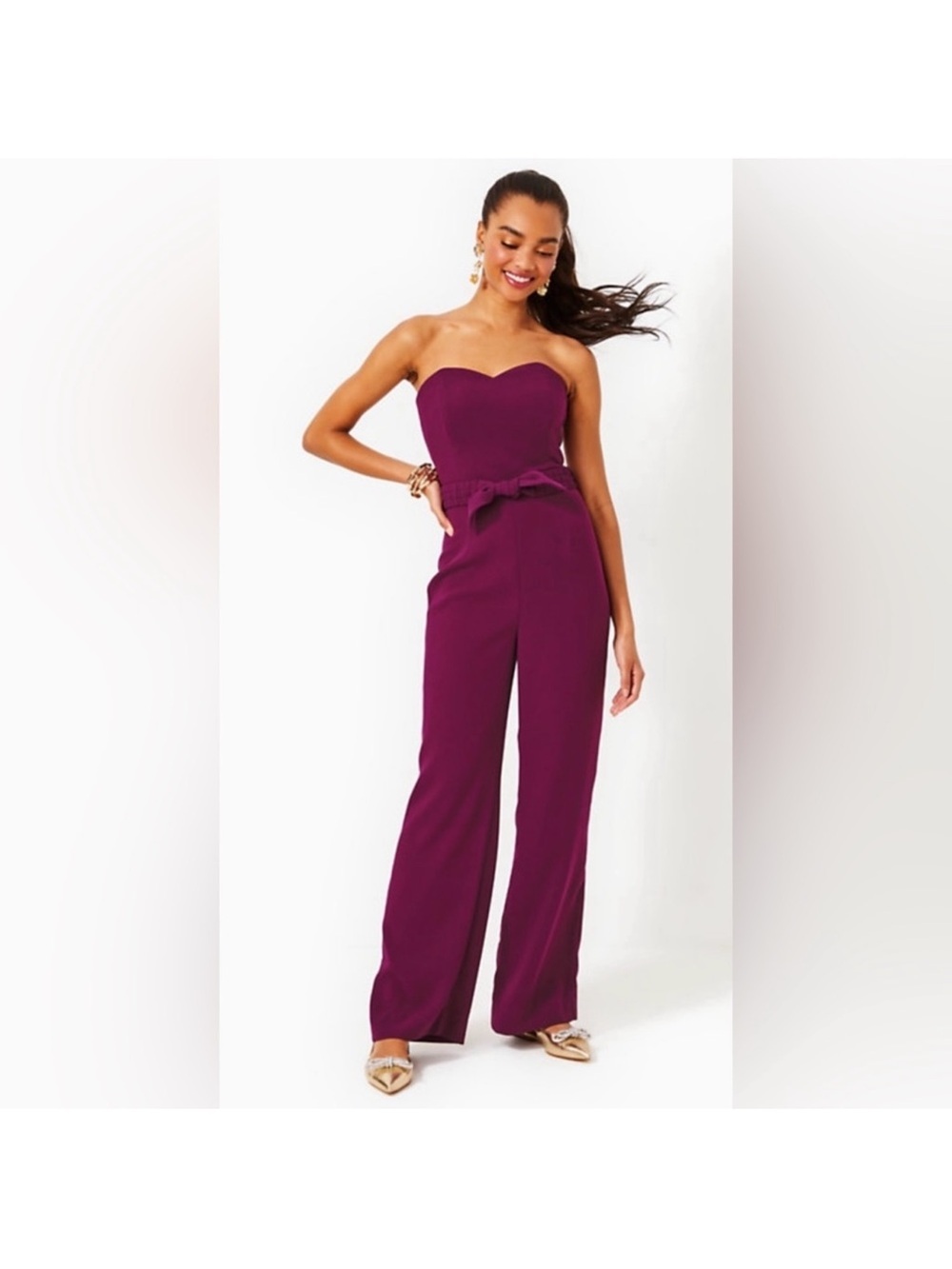 Lilly Pulitzer Rosalie Cherry Strapless Formal Jumpsuit